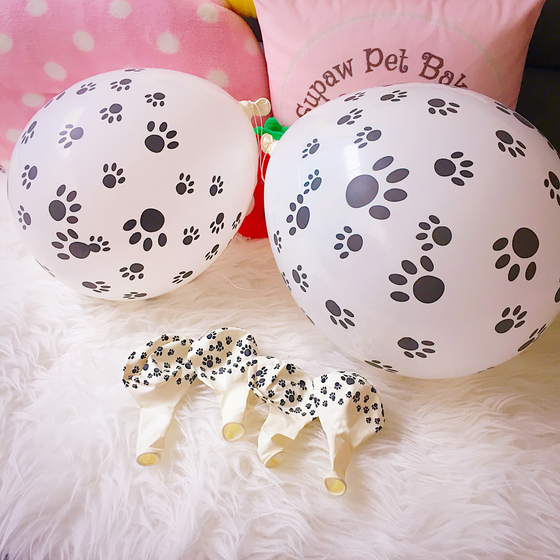 Pawty Paw Print Balloons 8-9pcs